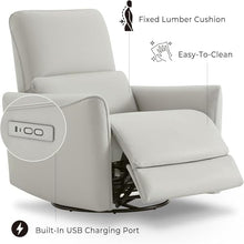 Oversized Power Recliner Chair with Heat and Massage, Heavy Duty Leather Upholstered Living Room Sofa, Comfortable Electric Reclining Nursery Rocker for Adults