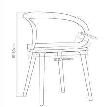 Outdoor Garden Casual Office Dining Chairs Design Wooden Rattan Armrest Dining Chairs Comfortable Balcony Furniture (Color : D, Size : 1 Code) (C 1 Code)