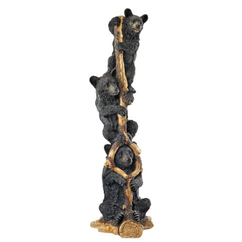 Black Bear Cubs Up a Tree Statue
