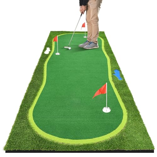DWVO Golf Putting Green 5X12ft Large Professional Training Mat Green