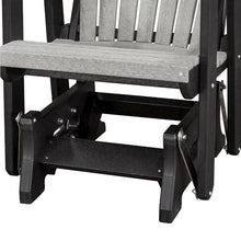 Outdoor Escape Gray Double Glider with Center Table, Light Gray Black, Polyethylene Patio Bench Seating, All-Weather Durable