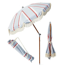 RWGOVLU 2M/6.6ft Beach Umbrella Tassel Umbrella Outdoor, UV Protection Sun Protection, Garden Umbrella Market Umbrella Table Umbrella, Portable Round, Foldable Umbrella, No Base