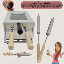 INTSUPERMAI Chimney Cake Oven Ice Cream Cone Machine with 2pcs Baking Tools