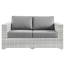 Modway Convene Outdoor Patio Loveseat in Light Gray Gray