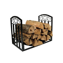 WXPWAMZ Firewood Storage Rack Iron Black Fireplace Tools Firewood Rack Fireplace Front Decorative Wood Firewood Rack
