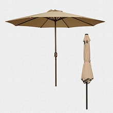 USZWBY Outdoor Table Umbrella,Garden Parasol Umbrella 2.7 M,Red,Dark Green,Beige,Khaki,Brown,Round,Sun Protection,for Swimming Pools,Beaches,Outdoor Cafes,Sun Shade for Outdoor (Brown 2.7M)