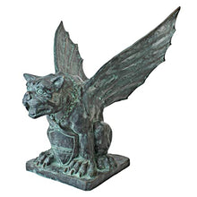 Design Toscano Winged Gargoyle of Naples Garden Statue Two Tone Bronze & Verdigris