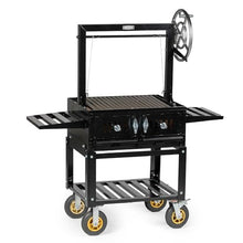 TITAN GREAT OUTDOORS Ash & Ember Santa Maria Grill with Adjustable Grate Height, Ceramic Brick Lining, V-Grates & Grease Trap