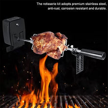 JYXYXSCP Grill Rotisserie Kit,Outdoor Camping Electric BBQ Barbecue Kit,Stainless Steel Spit Rod Meat Forks Accessories for Picnic