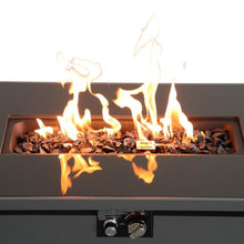 Outdoor Fire Pit Table with Steel Construction and Lid for Patio Use