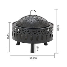 High-end Outdoor Fire Pit w/Spark Screen, Large Bonfire Wood Burning Firepit Bowl, Farmhouse Decorations Fireplace Heating Basin, for Outdoor Backyard Terrace Patio
