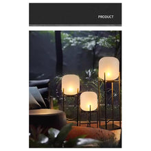 OUFULA Contemporary Outdoor Lawn Landscape Lamp Electric LED Waterproof Villa Garden Courtyard District Residential Quarters Landscape Lights (E H100cm Electric 1PCS)