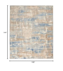 Calvin Klein Rush Blue/Beige 9' x 12' Modern Abstract Area Rug