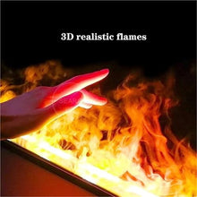 FURUIM2024M Electric Fireplaces 3D Fireplace Decoration with Simulated Flames Round Built-in(Small)