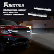 LED Front Bumper Grille Grill Light w/Wiring Harness Kit Plug and Play Compatible with Dodge Ram 1500 Tradesman/Big Horn/Laramie 2019 2020 2021