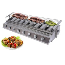 Commercial Barbecue Grill, 8 Burners LPG Tabletop Gas Grill, with Griddle/Independent Ignition,for Outdoor Camping