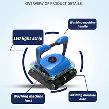 Robotic Pool Vacuum Cleaner, Automatic Pool Cleaner with Wall Climbing, Two Larger Filter Baskets and 50FT Floated Cord, Easy to Clean Above/In-ground Swimming Pool