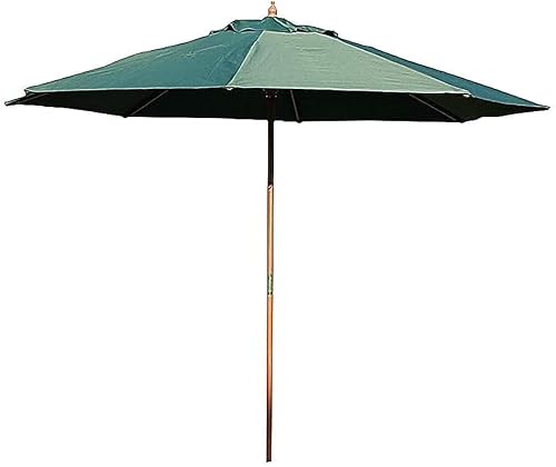 Parasol Patio Umbrellas 2.7m Garden (Single Top/Double Top) Waterproof Umbrella Shade Two Models For Beach/Pool/Patio/Balcony/Patio (Green wooden shade)