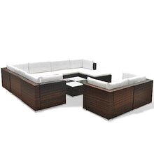QINXIXINAIXI Garden Furniture Set Brown Acacia Wood 9 Piece Foldable Seating Sets Patio Poolside Modern Outdoor