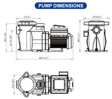 Afras Pool Pump 2 HP Variable Speed Pentair Compatible Black