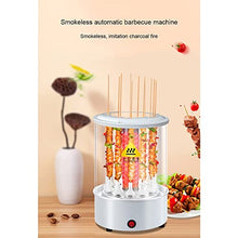Electric BBQ Kebab Grill Machine Automatic Rotating Barbecue Smokeless Oven Rotisserie Roast Domestic Lamb Skewers Heating Stove(Onecolor)