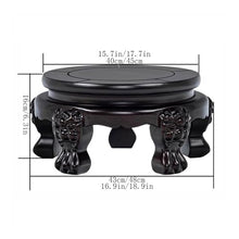 WOAITIANTIAN Vase Stand Circular Vase Bonsai Pedestal, Wooden Teaware Stool Stand Decoration for Home Office(Large)