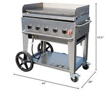 Crown Verity 36" Mobile Griddle - Natural Gas