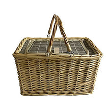 Storage Basket,Wicker Picnic Insulated Hamper,Shopping with Handle Harvest Vegetable Or Fruit, Wine Gathering Wedding Gift Baskets