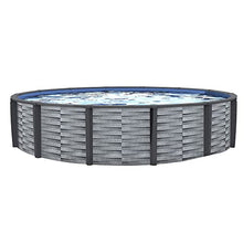 Blue Wave NB19834 Affinity 24-ft Round 52-in Deep 7-in Top Rail Resin Package Above Ground Swimming Pool Gray
