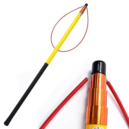 Oracra Pool Safety Hook Extendable Swimming Pool Poles, Fiberglass Boat Life-Saving Rescue Hook for Emergency, 1.22-6.5m Safety Preserving Hooks for Drowning Swimmers(Yellow,1.22m-6.5m(4ft-21.3ft))