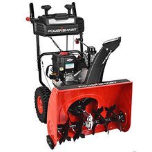 PowerSmart Gas Snow Blower, 24-Inch Self-Propelled 208cc B&S Engine, 120V Electric Start, 13-Inch Snow Tires, Handle Warmer, 2-Stage Snow Blowers with LED Lights