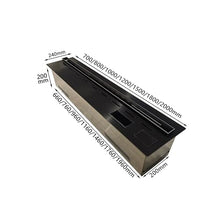 Fireplace 128-color Adjustable Mist Fireplace, Ultra-thin Steam 3D Simulated Flame Decoration, with Remote Control and Panel Control Fireplace 3D Fireplaces ( Color : Brushed stainless steel , Size :