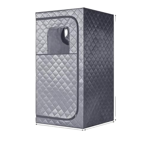POGHDBXA Sauna Accessories, Movable Sauna Tent Full Body Steam Set Large Pot One Person Spa with Time Temperature Remote Control(Gray)