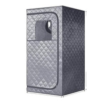 POGHDBXA Sauna Accessories, Movable Sauna Tent Full Body Steam Set Large Pot One Person Spa with Time Temperature Remote Control(Gray)