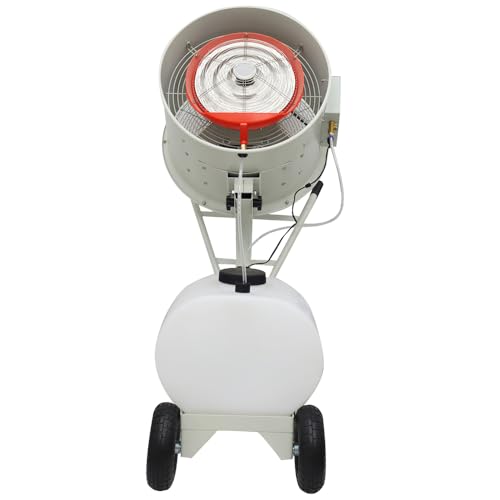 WYDDDARY Industrial Misting Cooling Spray Fan Hand Push Misting Fan Humidification and Watering with Single Motor and 60L Water Tank 110V