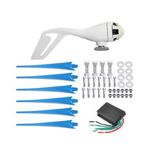 4000W 24V Wind Turbines Generator Kit With Solar Light & Hybrid Controller | Automatic Yaw System | Nylon Fiber Blades | 50m/s Wind Resistance | Off-Grid Power Solution For Home/Farm/Cabin