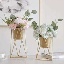 MIIKHI Plant standPlant Stand, Large Metal Potted Plant Stand Display Shelf, Outdoor Plant Stand, Sturdy Plant Shelf, Flower Pot Rack, Gold