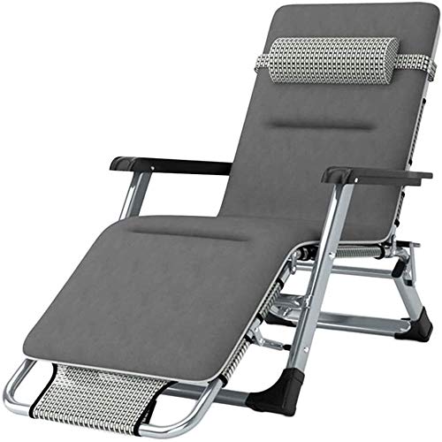 IIPOSAQQ Folding Recliner Cushioned Textoline Beach Chair Sun Lounger Bed for Garden and Outdoor Camping Portable Camping Outdoor Camping for Heavy People Support 440lbs