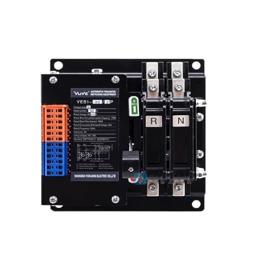 TRTFVQVF YES1-125/4P 63A 100A 125A PC Class ATS Dual Power Automatic Transfer Switch Generator Load Switching Arc Extinguishing Chamber(YES1-63 2P)