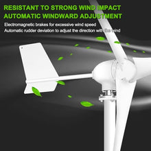 SHADAOYU High Power Generation Rate Small Home Outdoor Permanent Magnet DC Wind Turbine Generator, 300w, 600w, 1000w Windmill Generator, 3 Blades, Wind Turbine Generator(600w)