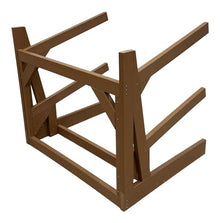 Log Kayak Rack One-Sided Recycled Poly Kayak Rack Nutmeg Brown