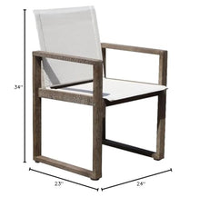 Pemberly Row 34" Eucalyptus Wood Arm Chairs, Brown Finish, Rot-Resistant, Water-Resistant, Modern Patio Dining Chairs, Set of 4, Durable Outdoor Seating for Patio or Garden