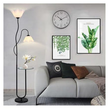 LUYOUBOZHU Floor Lamp Floor Lamp with Tray, Home Reading Standing Lights, Tall Lamp for Living Room Fits in Modern Room Decor(White)