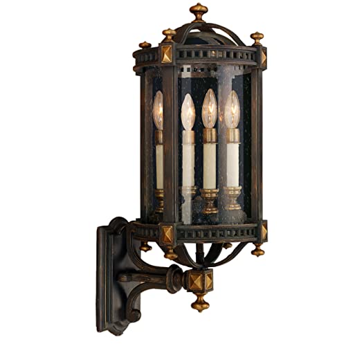 Fine Art Lamps 564681, Beekman Place Outdoor Wall Sconce Lighting, 240 Total Watts, Brown