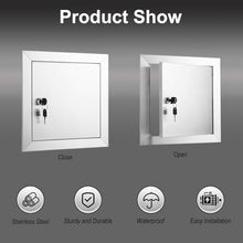 ZJKXJH Indoor/Outdoor Lockable Access Door for Kitchens, Stainless Steel Wall/Ceiling Access Panel, Inspection Door for Storage Rooms/Shops/Offices(Hole 50x65cm)