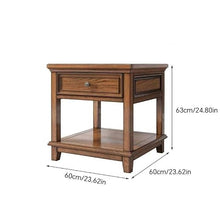 Chicken Couch End Table Countryside Wooden Side Cabinet Small Square Table Corner Table Living Room Furniture Bedroom Bedside Table Corner Tables for Living Room
