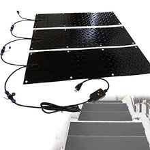 Heated Snow Melting Mats for Melting Snow and Ice Heated Entrances Walkway Mat No-Slip Stair Heating Outdoor Mats 2 in/h Melting Speed for Winter Snow Removal,10 * 30inch(25.4 * 76.2cm)