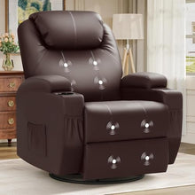 HTERWQEA 360° Swivel Massage Recliner Chair with Remote Control