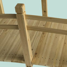 Relaxdays Garden Bridge with railing, fir, for garden pond, HxWxD: 55 x 150 x 67 cm, 150 kg, wooden, natural
