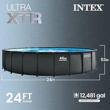 INTEX Ultra XTR 24ft x 52in Round Above Ground Swimming Pool Set w/Pump